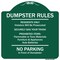 Signmission Residents Only Violators Prosecuted Bag Your Trash No Parking In Front Of Dumpster, GW-1818-9895 A-DES-GW-1818-9895 - alternate 1